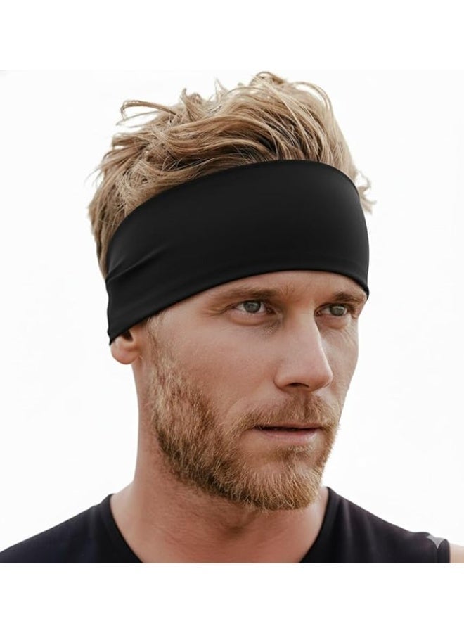 بندانة قطن مصري 95% باللون الأسود عرض 5 سم – قطعة واحدة – مناسبة للرجال والنساء – للرياضة والجري والاستخدام اليومي - Image 3